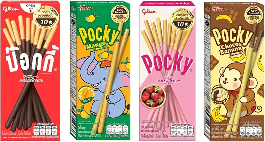 Amazon.com: Pocky Variety Pack (Set of 4 Flavours: Original
